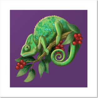 Cute Chameleon Posters and Art